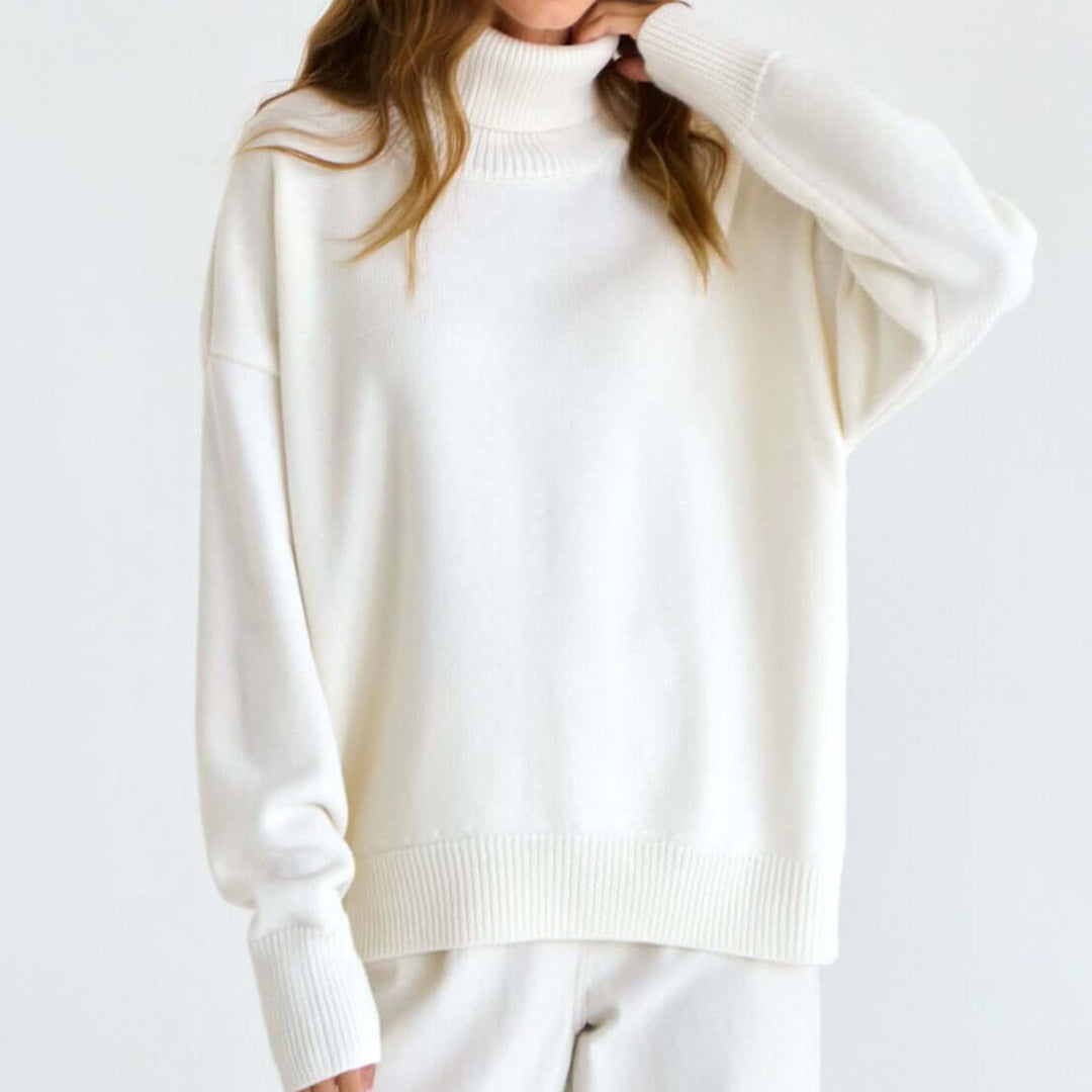 Women's Oversized Turtleneck Knitted Jumper
