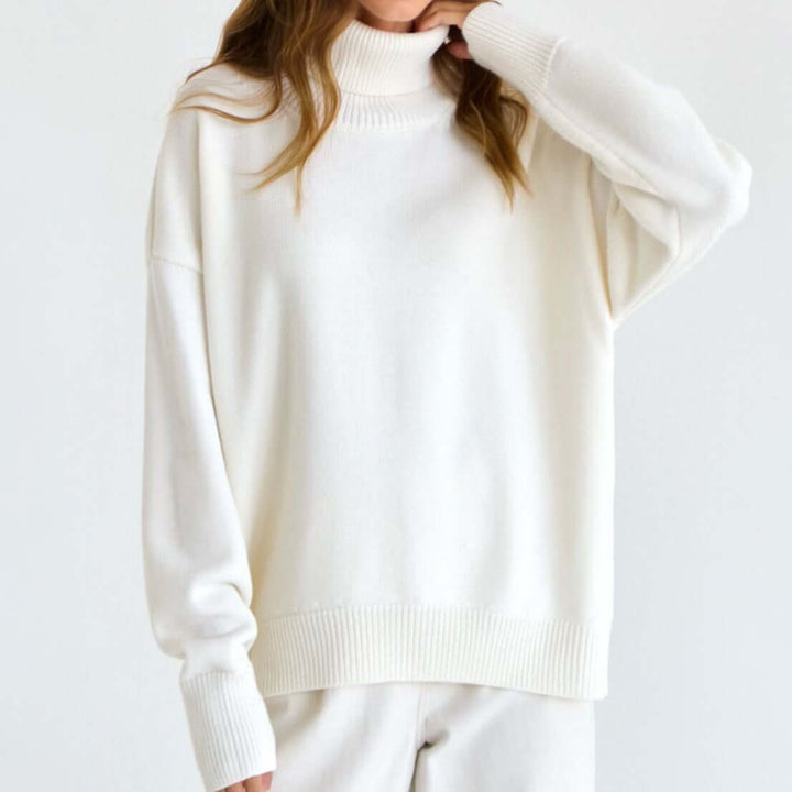 Women's Oversized Turtleneck Knitted Jumper