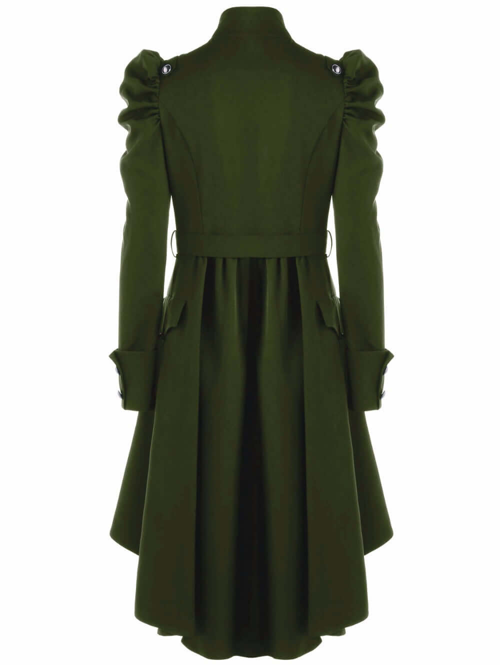 Women's Retro Midi Jacket with Standing Collar