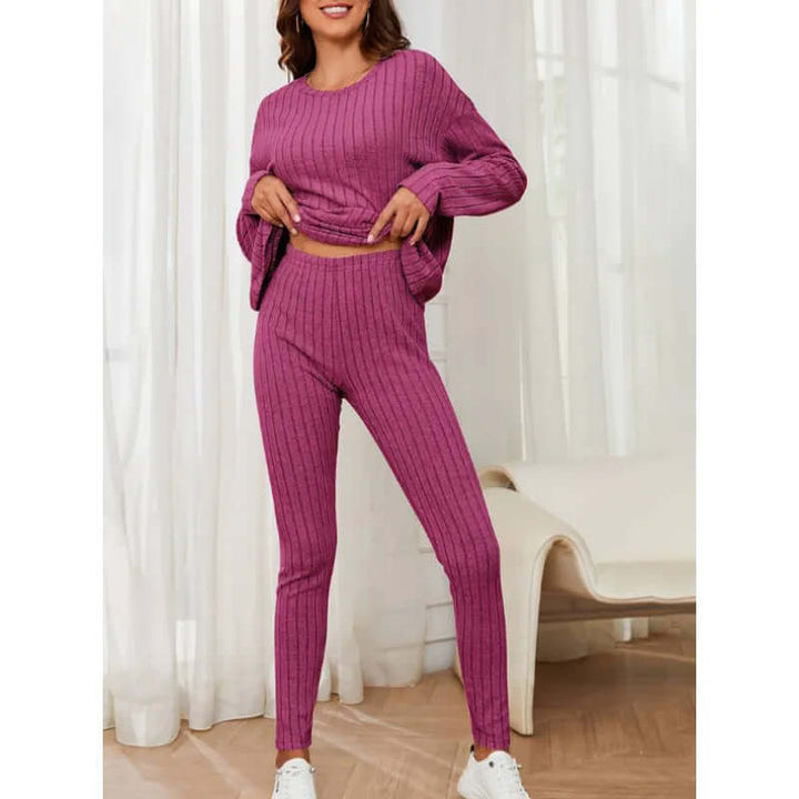 Casual Long-Sleeve Top & Trouser Tracksuit