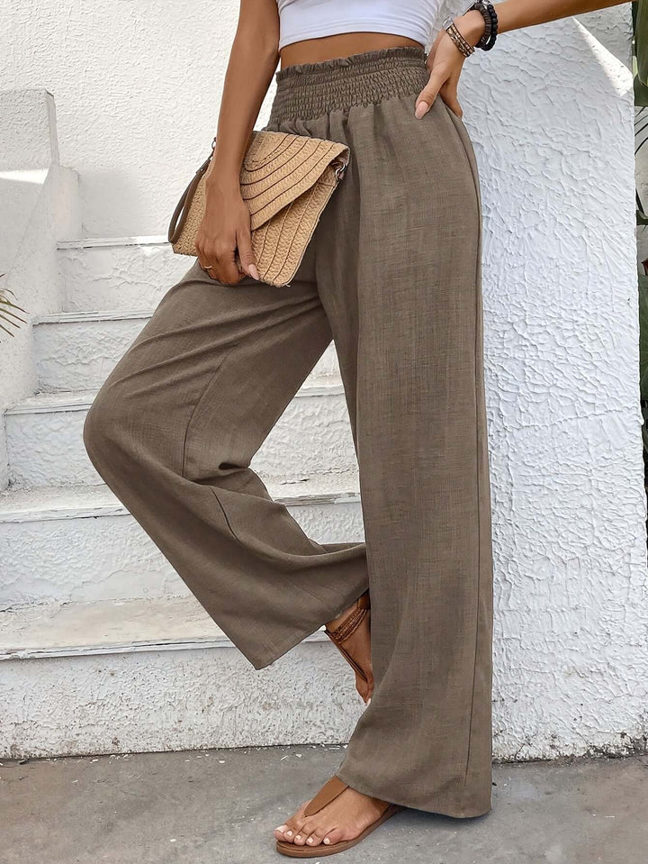 Women's High-Waisted Wide-Leg Pants