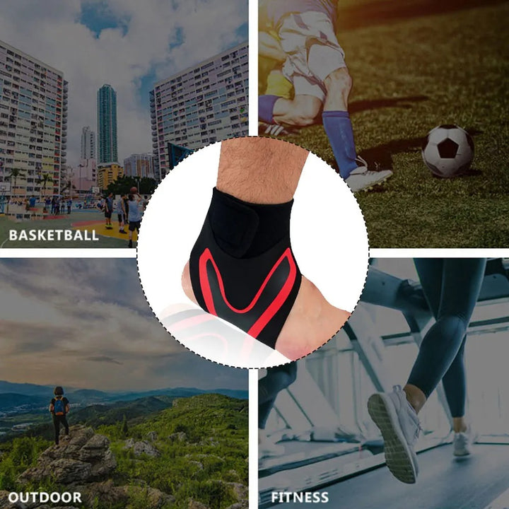 Unisex Adjustable Elastic Ankle Brace for Injury Recovery