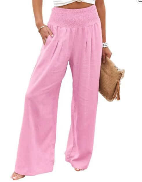 Cotton Linen Slim Fit Trousers