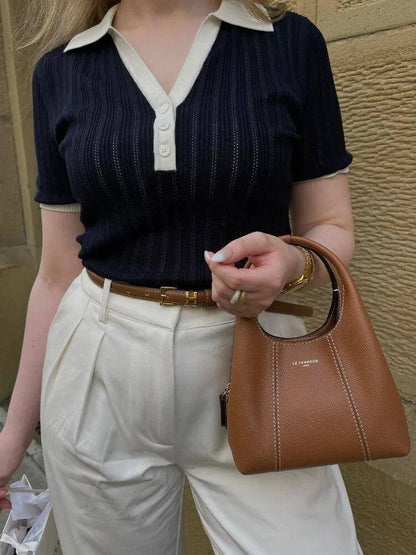 Slim Fit Knitted Polo Shirt