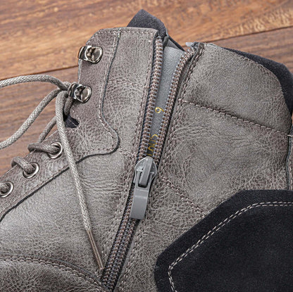 Men's Durable PU Leather Ankle Boots