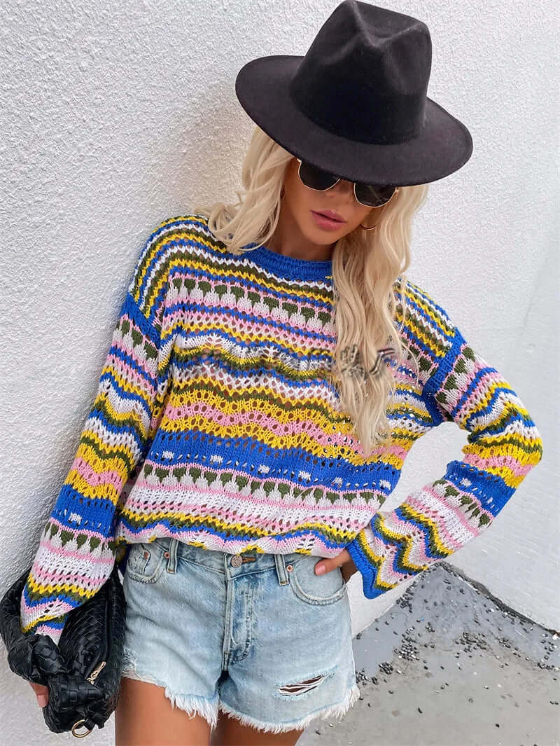 Women's Loose Stitch Knitted Jumper