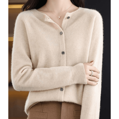 Women's Cashmere Cardigan with V-Neck