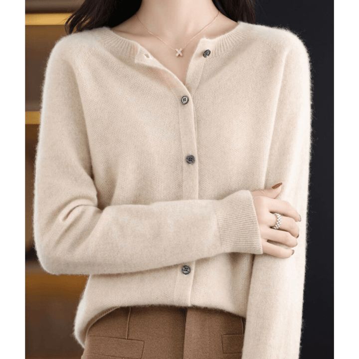 Women's Cashmere Cardigan with V-Neck