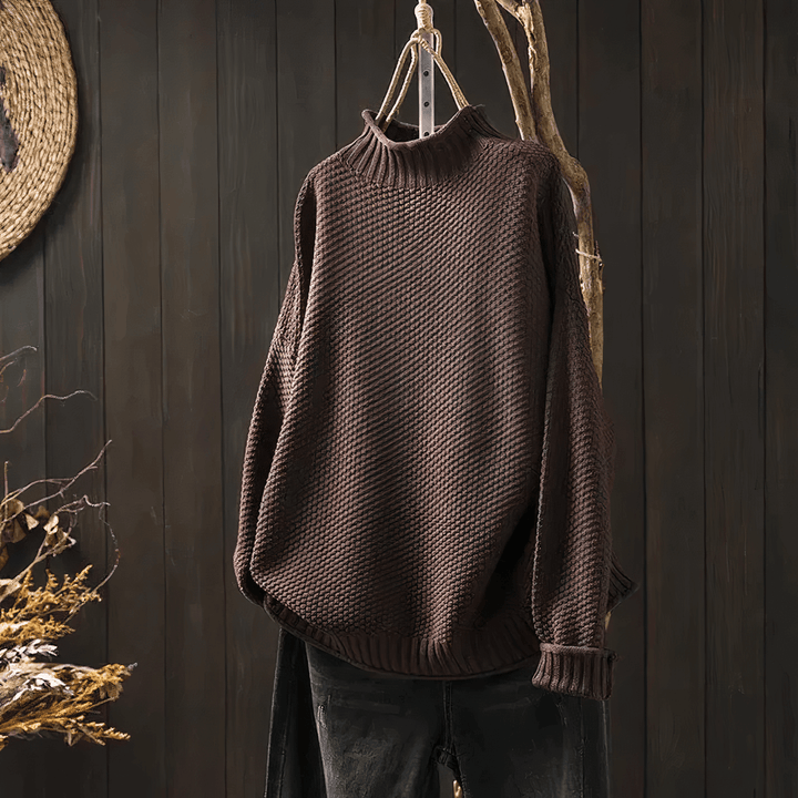 Women's Vintage-Inspired Turtleneck Sweater