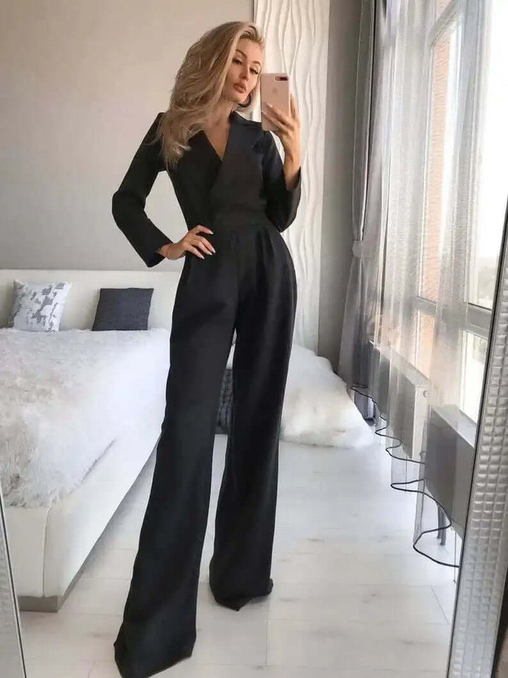Women's Tailored Wide Leg Jumpsuit