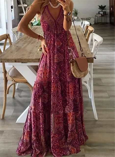 Women's Boho Maxi Dress