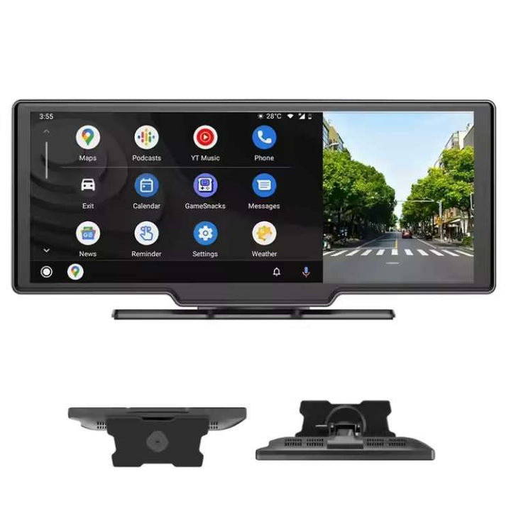 "10.25” Wireless CarPlay & Android Auto Display, HD screen with sleek design, enhances dashboard entertainment and navigation