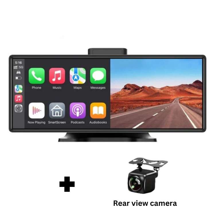 "10.25” Wireless CarPlay & Android Auto Display, HD screen with sleek design, enhances dashboard entertainment and navigation
