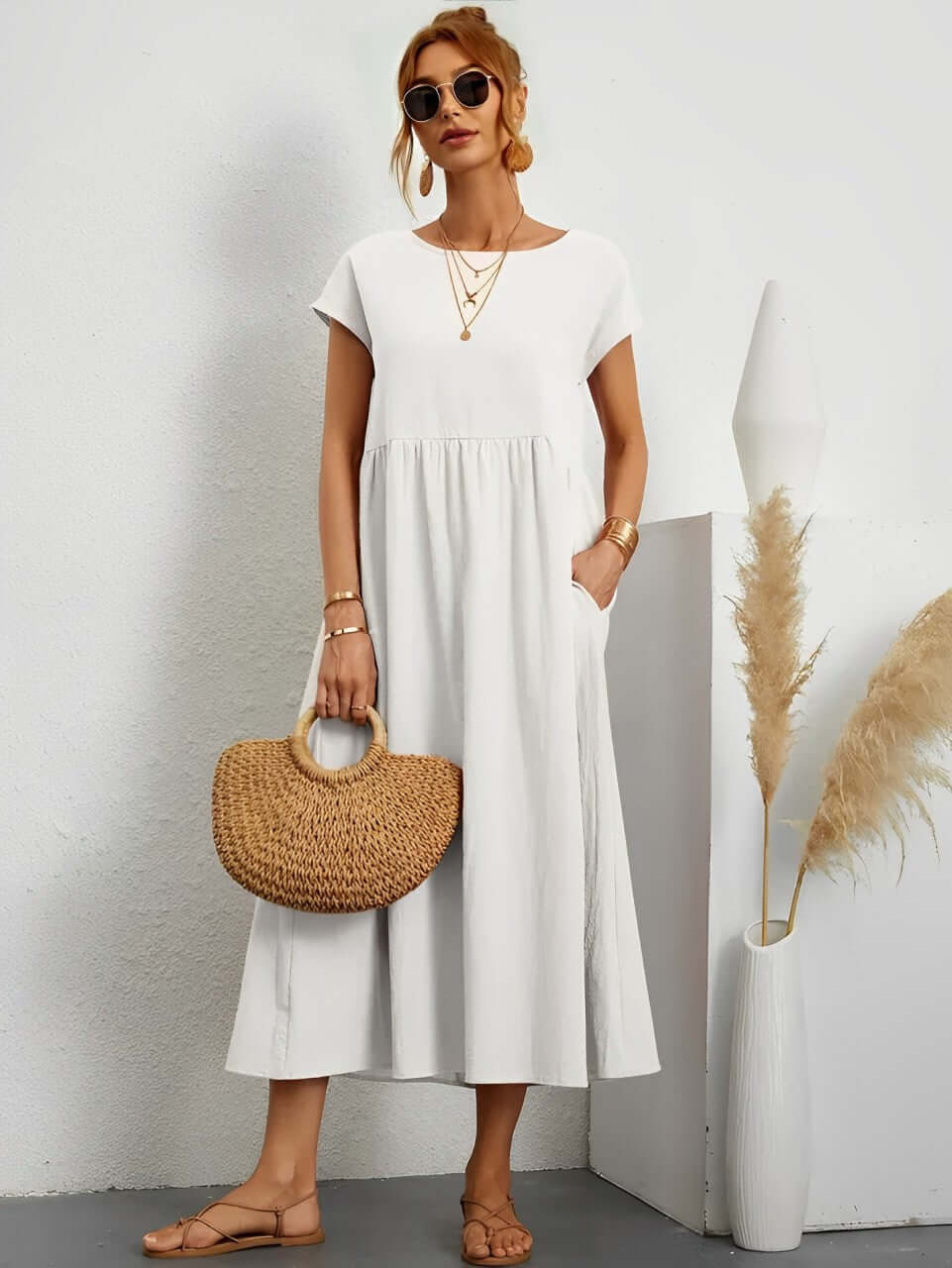 Summer Cotton Dress - Breathable & Comfortable