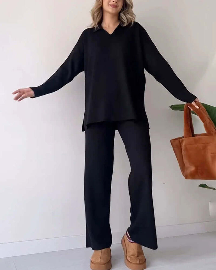 Women's Ribbed Knit Loungewear Set