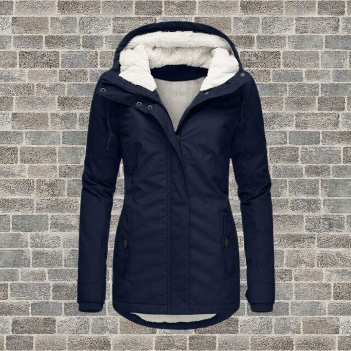 Women's Long Winter Coat with Luxurious Fur Lining