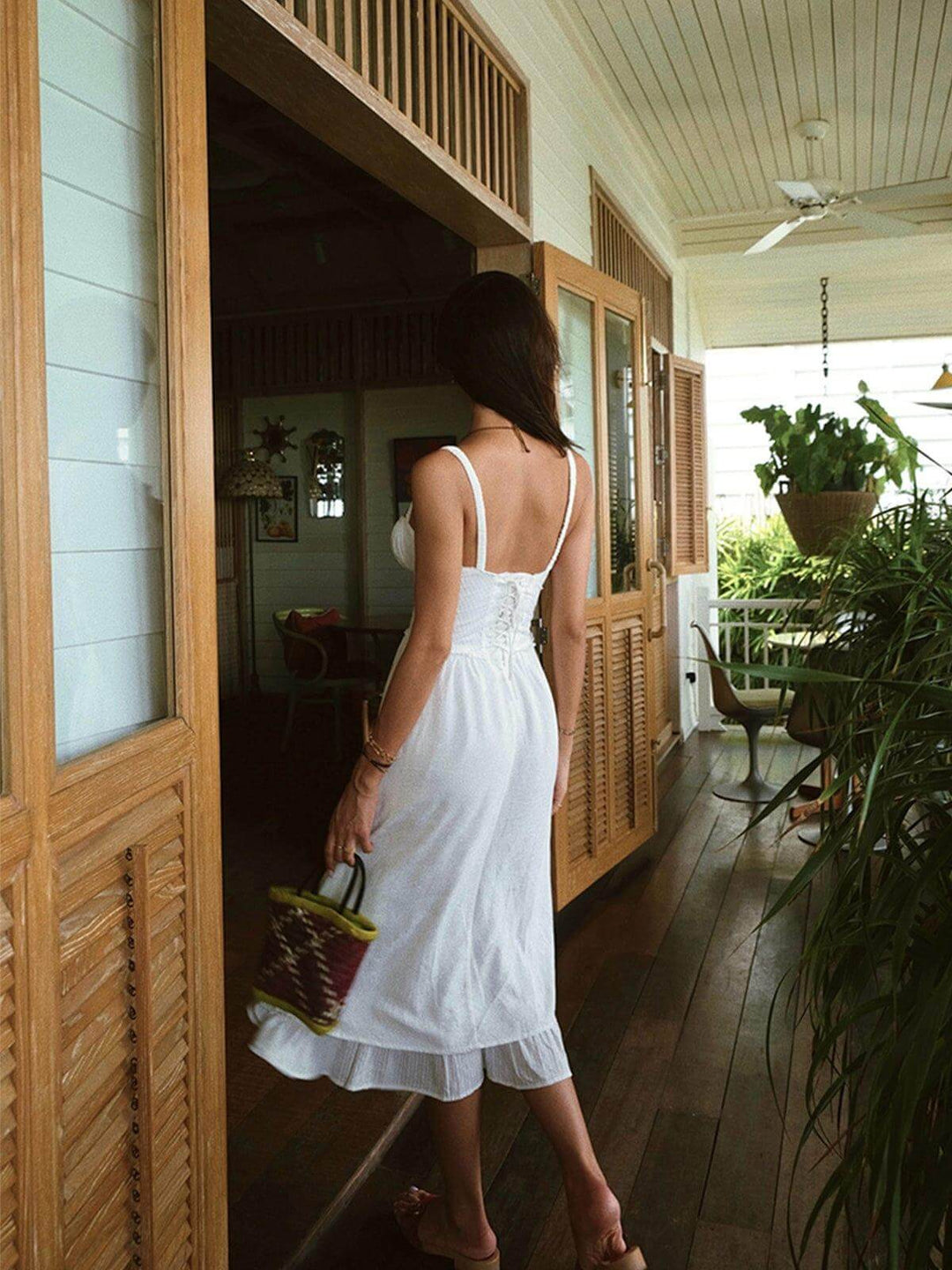 Ruffle Hem Midi Dress