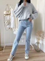 Light blue striped