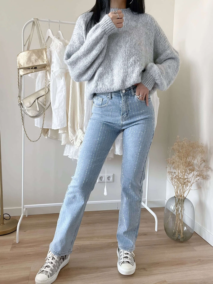 Women's Embellished Straight Leg Jeans