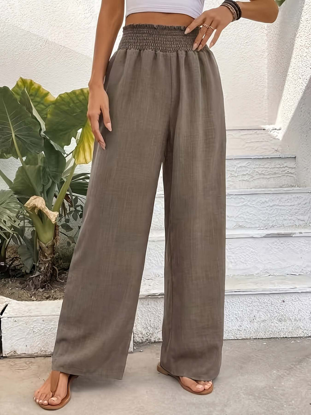 Women's High-Waisted Wide-Leg Pants