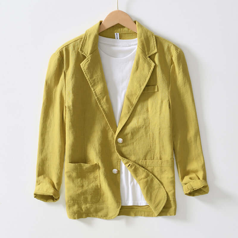 Men's Linen Jacket - Lightweight All-Season Blazer
