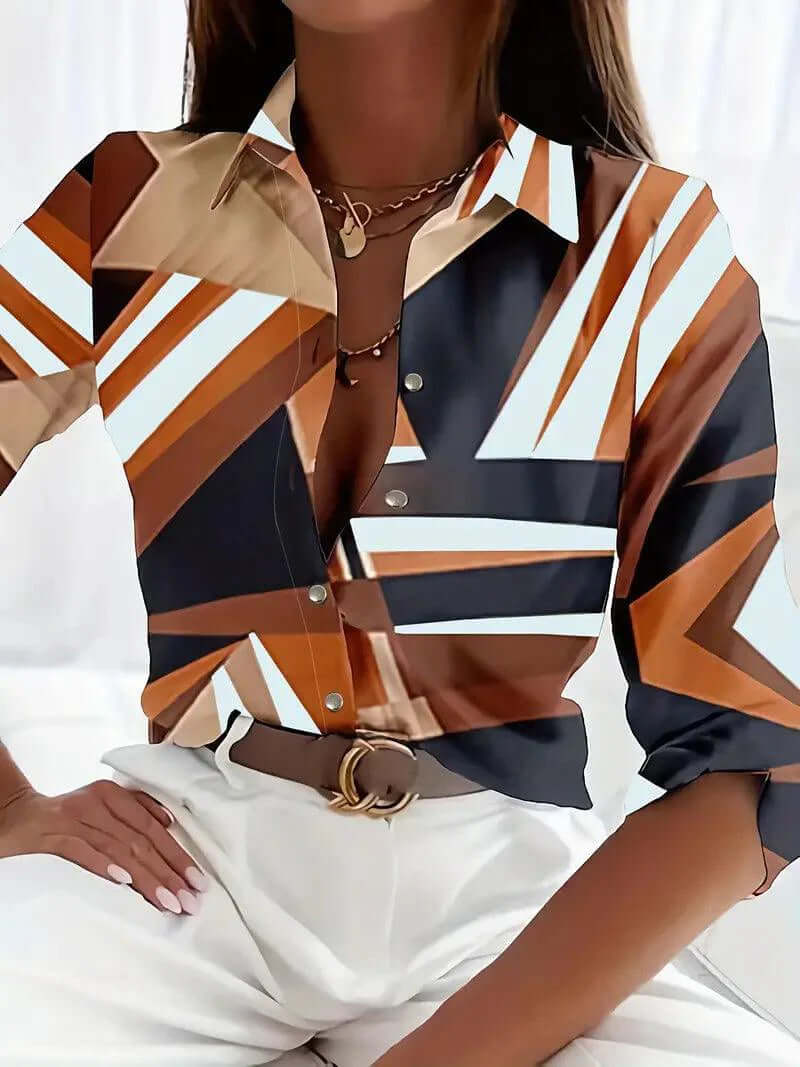 Women's Floral Plaid Button-Up Shirt