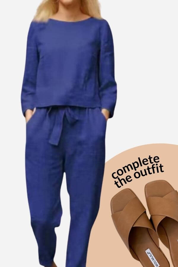 Long Sleeve Top & Slim-Fit Trousers