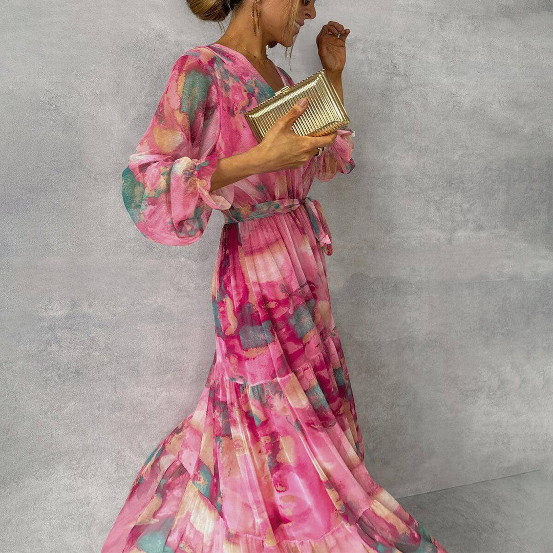 Women's Flowy Long Sleeve Casual Dress
