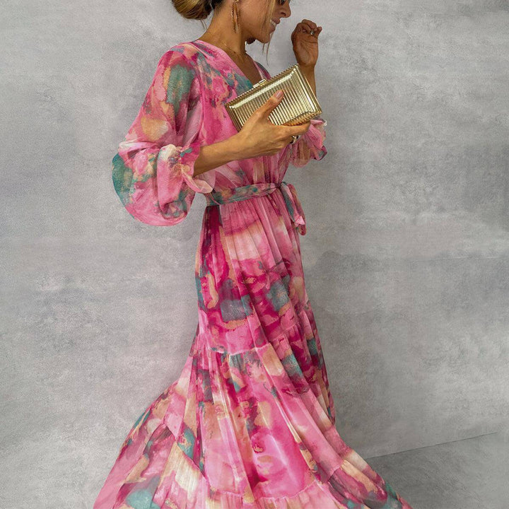 Women's Flowy Long Sleeve Casual Dress