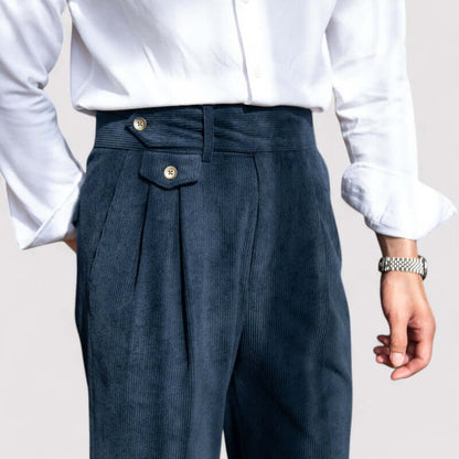 Men's Corduroy Pleated Trousers