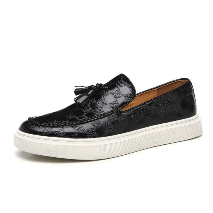 Women's Checked Tassel Loafers