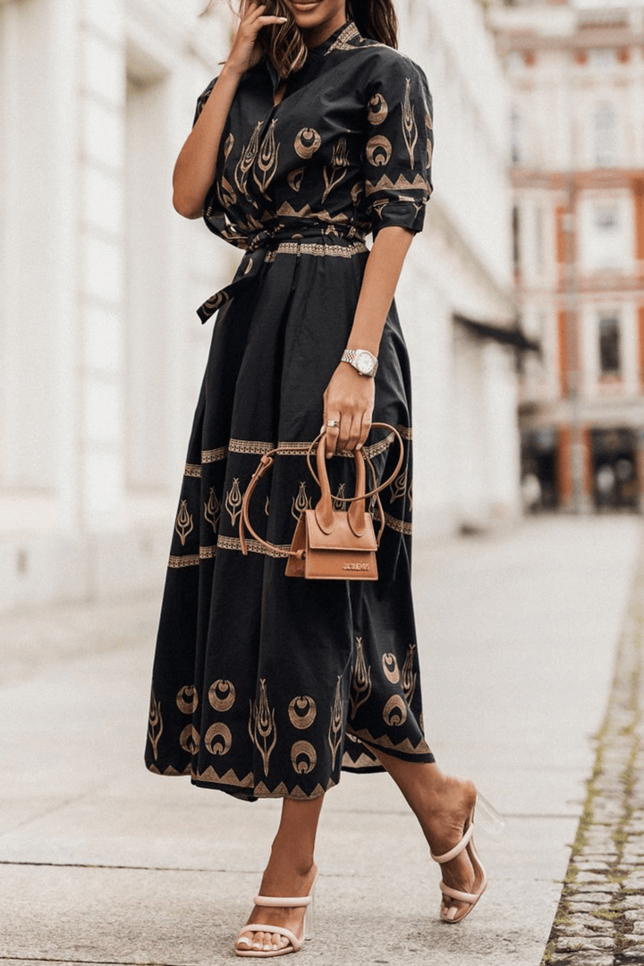 Women's Vintage Cotton A-Line Dress