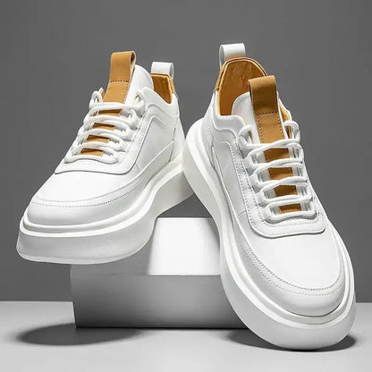 Modern White Trainers with Trendy Tan Accents