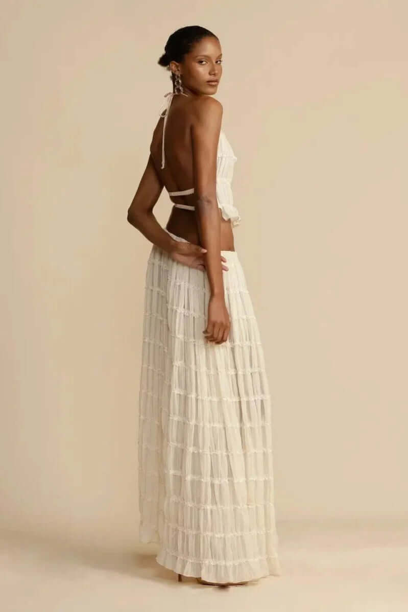 Women's Halter Top and Mini Skirt Set