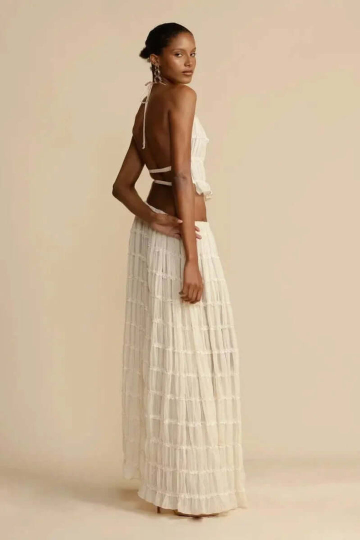 Women's Halter Top and Mini Skirt Set