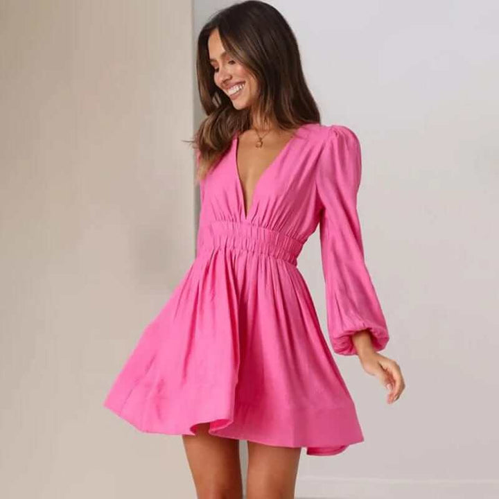 Elegant Pleated Mini Dress