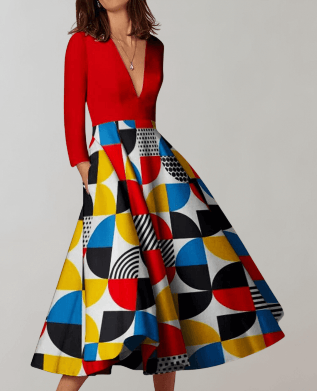 Red print, Multicolored