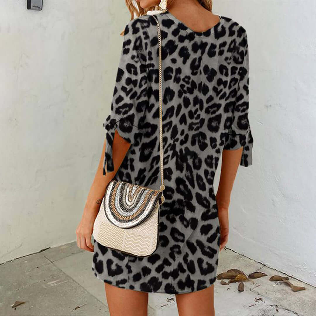 Leopard Print Mini Dress - Summer Dress