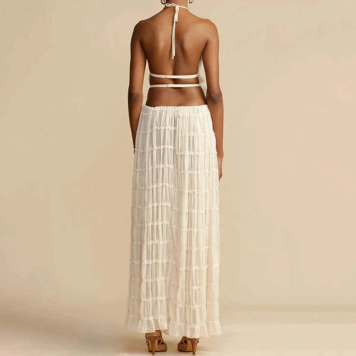 Women's Halter Top and Mini Skirt Set