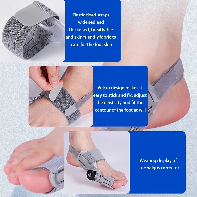 BunionEase Adjustable Relief Brace for Hallux Valgus Pain