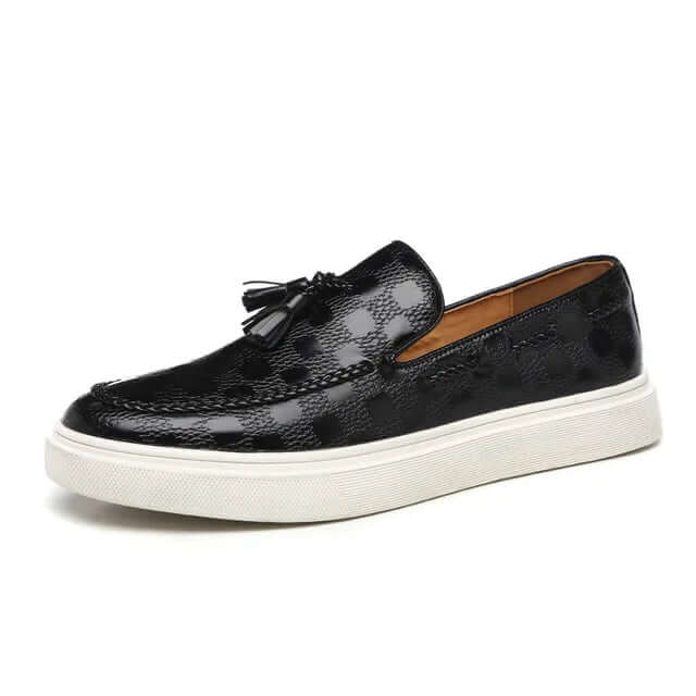 Women's Checked Tassel Loafers