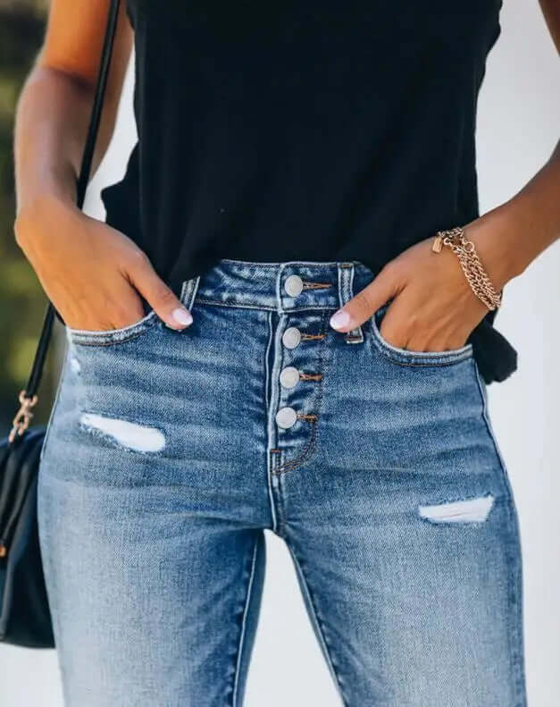 Women's Slim Fit Ripped Jeans