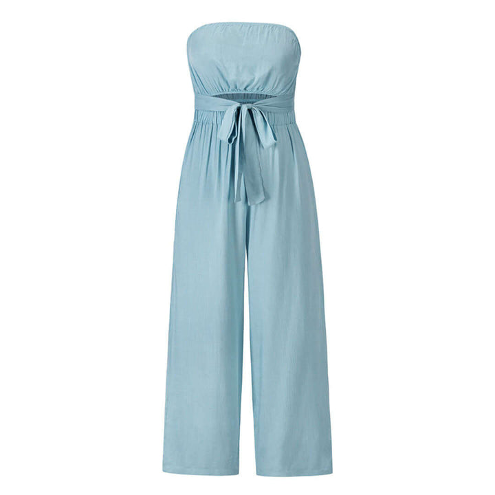 Women's Strapless Casual Jumpsuit with Elasticated Waist