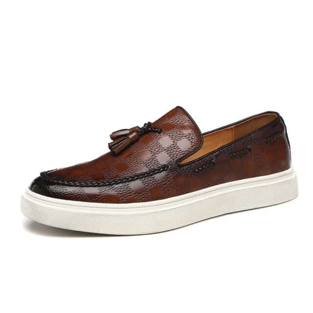 Women's Checked Tassel Loafers