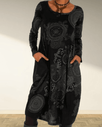 Bohemian Winter Midi Dress