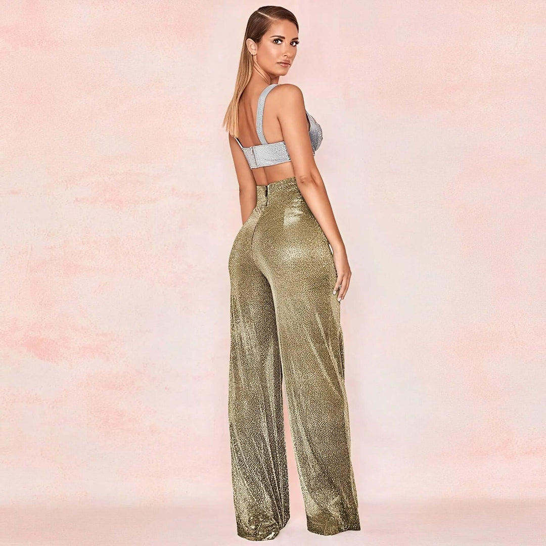 Women's High-Waisted Wide Leg Trousers