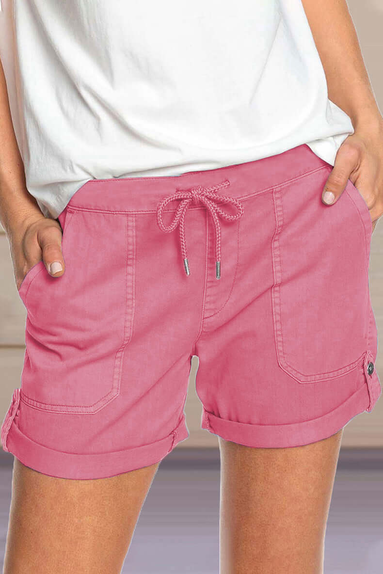 Women's Relaxed Fit Shorts with Drawstring Waist