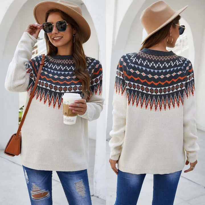 Women's Knitted Long Sleeve Sweater