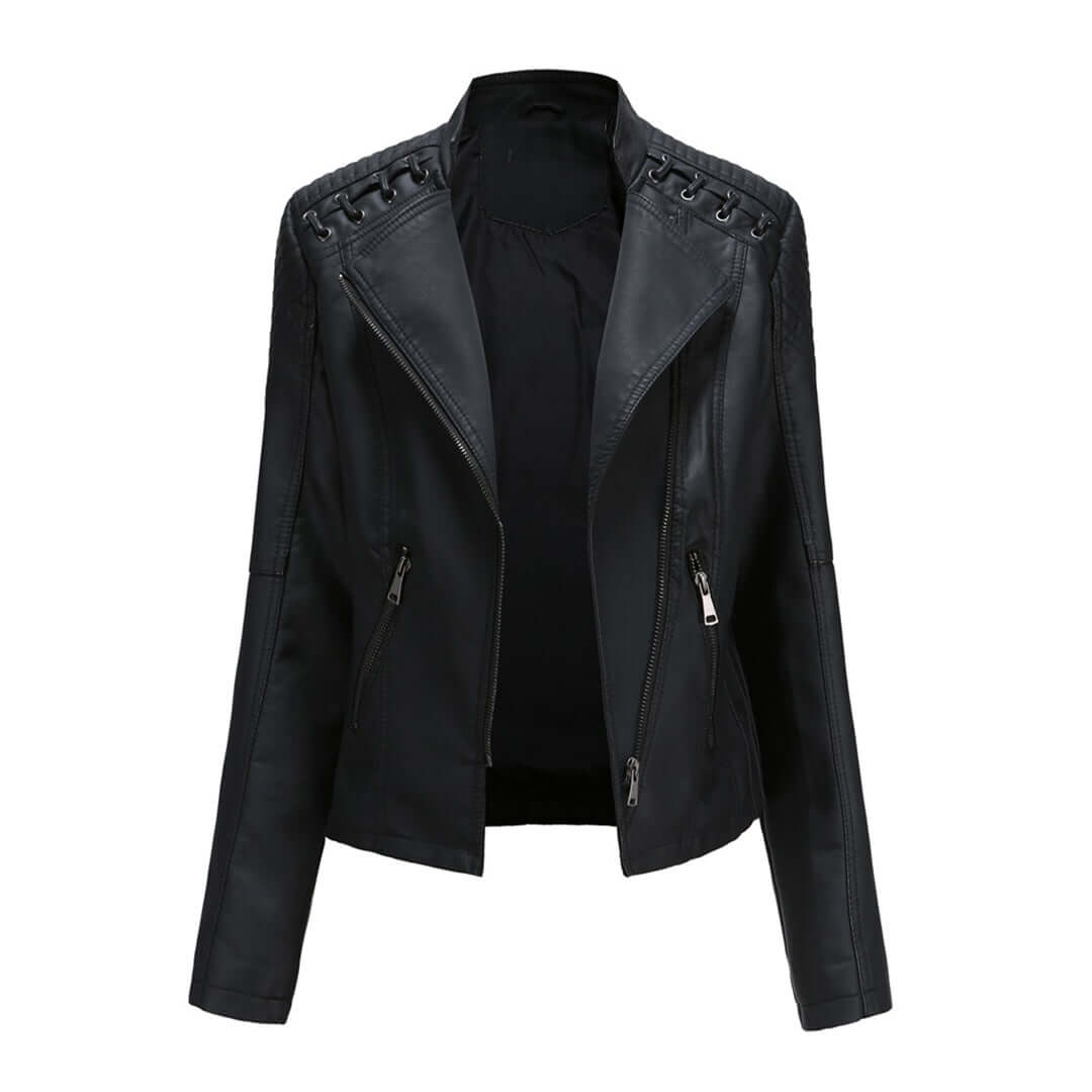 Women's Faux Leather Biker Jacket