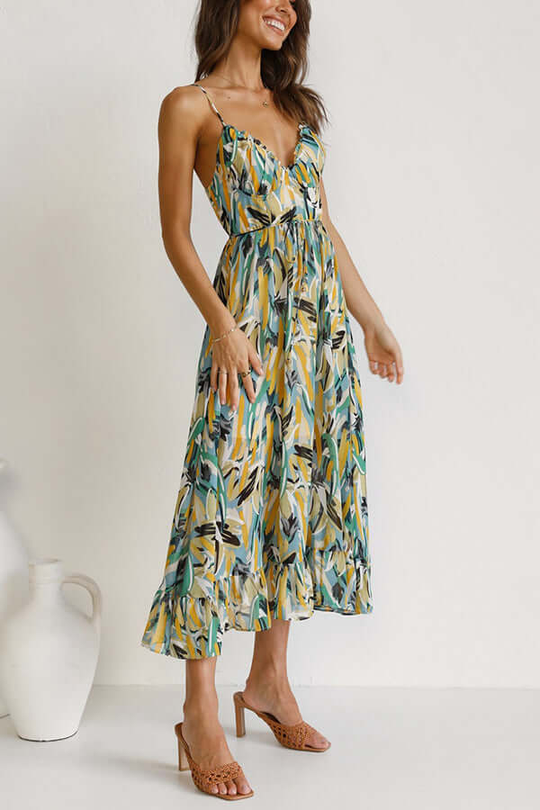 Women's Floral Print Midi Dress